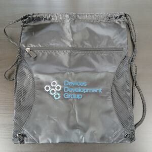 Vitronic nylon drawstring backpack with a front zipper pocket